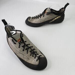 Mad Rock Men’s Phoenix Lace Climber Performance Shoe Grey Leather Size 8.5 US